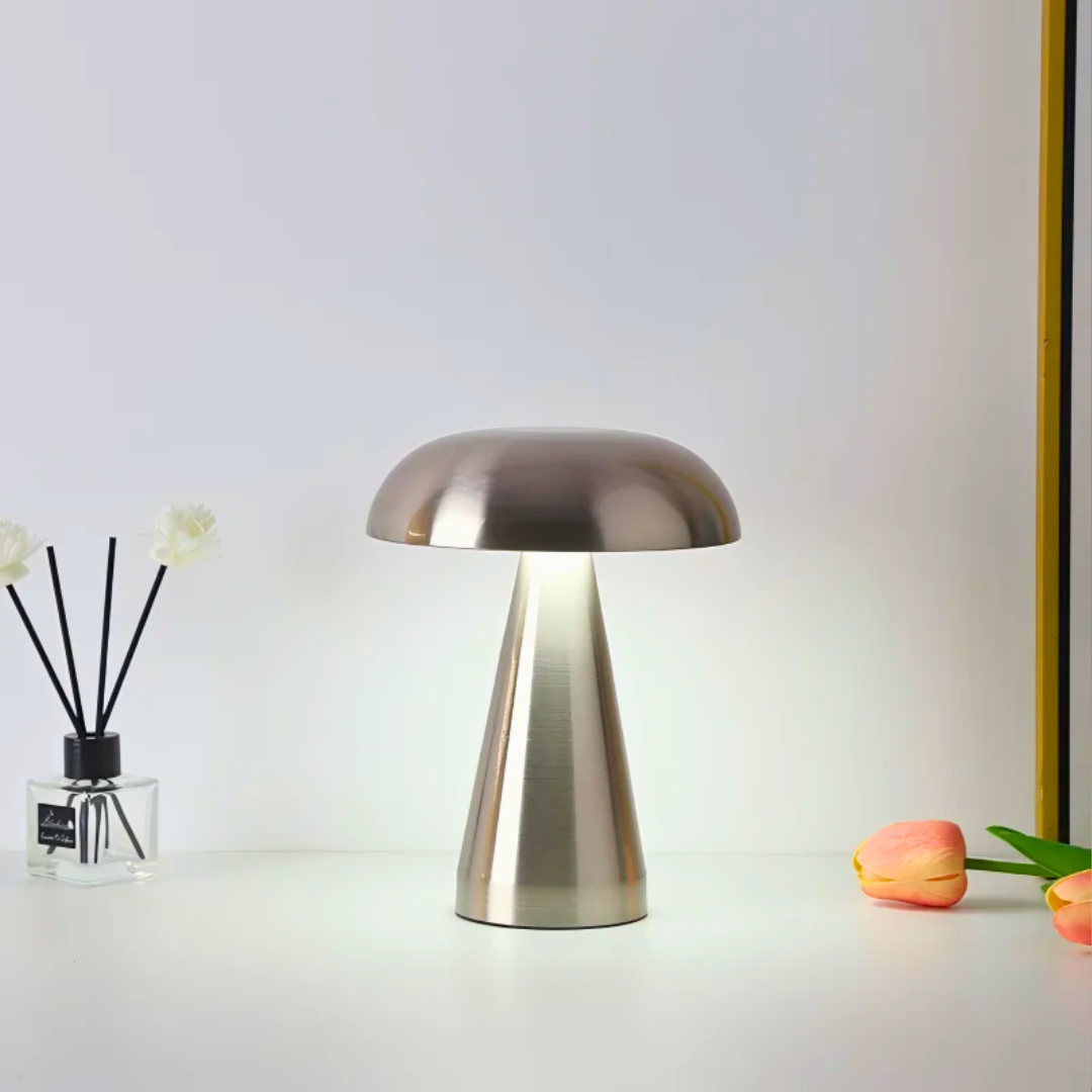 Modern Metal Mushroom Lamp