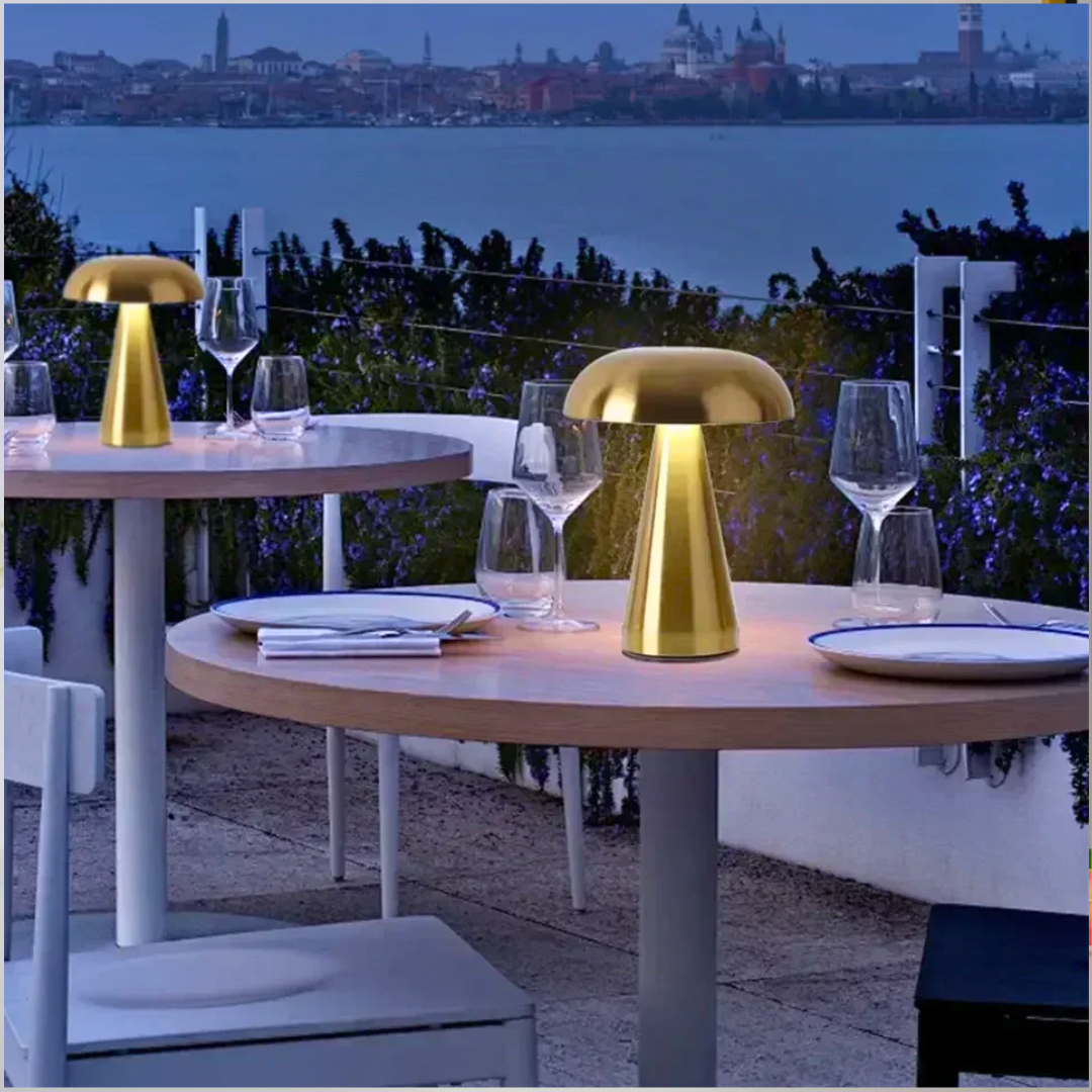 Modern Metal Mushroom Lamp