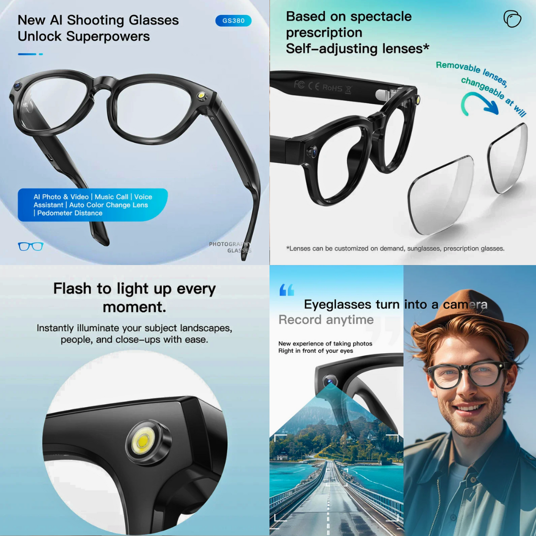 Ultra-Light AI Camera Glasses