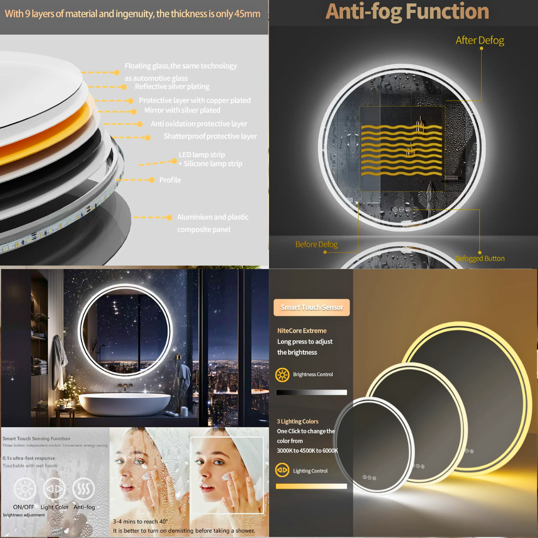 Luxury Round LED Mirror