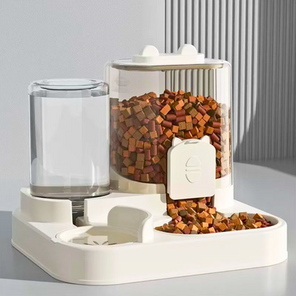 Timesaving Automatic Pet Feeder With Water Fountain