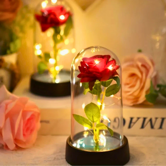 Elegant Artificial Luminous Rose Ornament