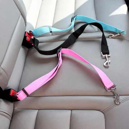 Safety-First Adjustable Pet Seat Belt